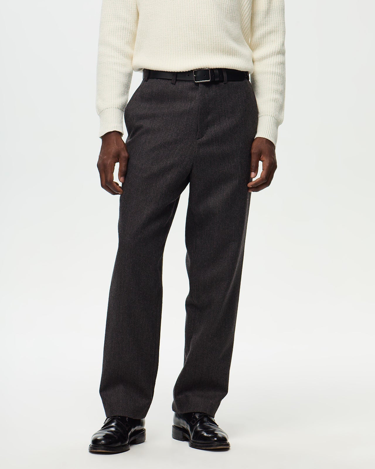 Pantalon ALPHONSE Chevron - Truffe/Flanelle