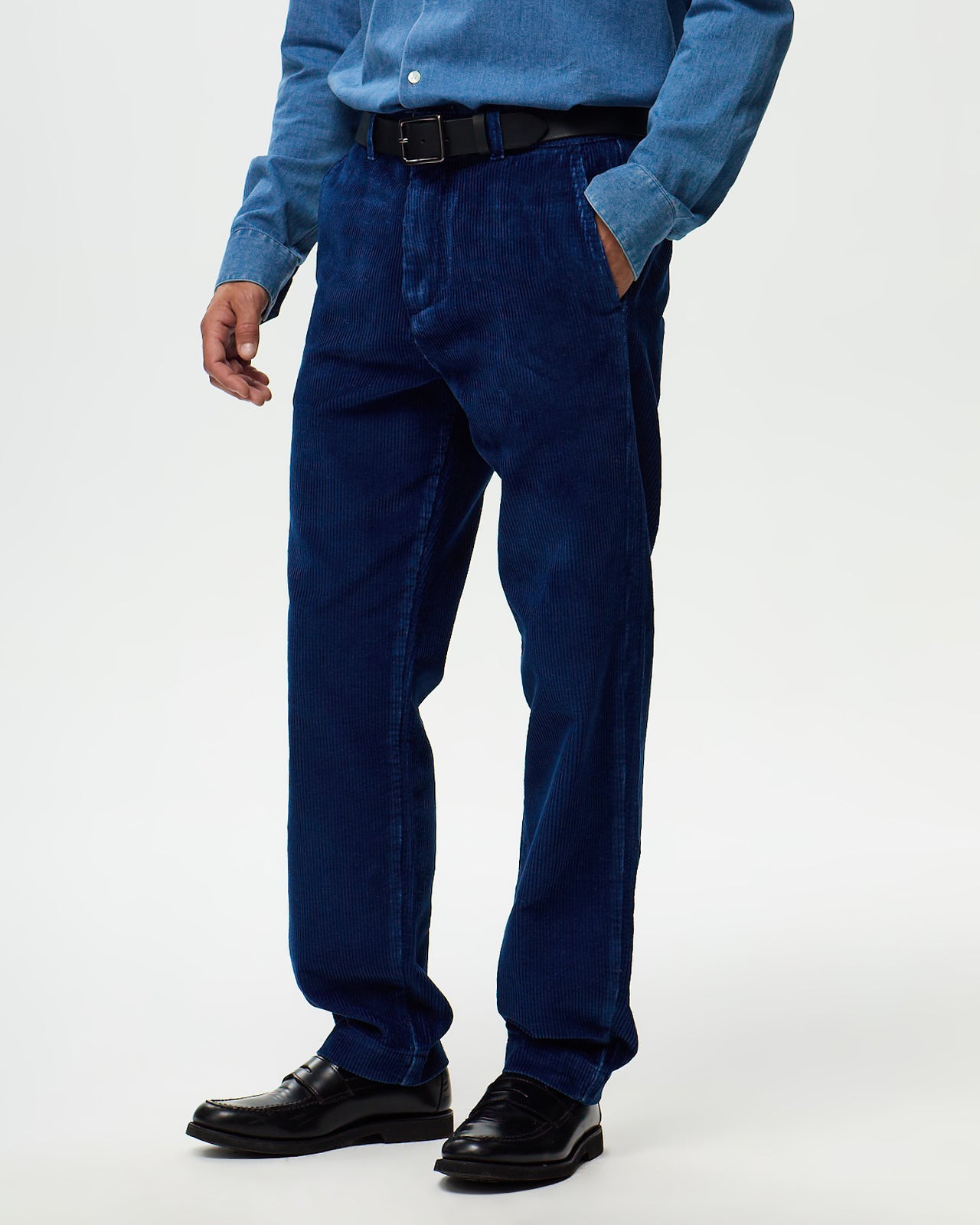 Chino EMERSON Velours - Indigo Moyen