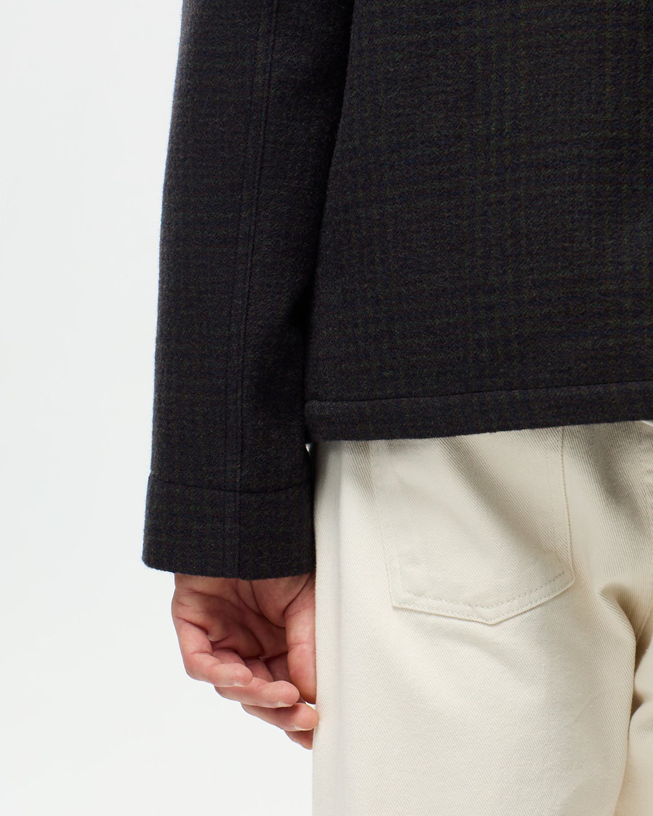 Blouson RIVOLI CARREAUX - Kaki/Encre