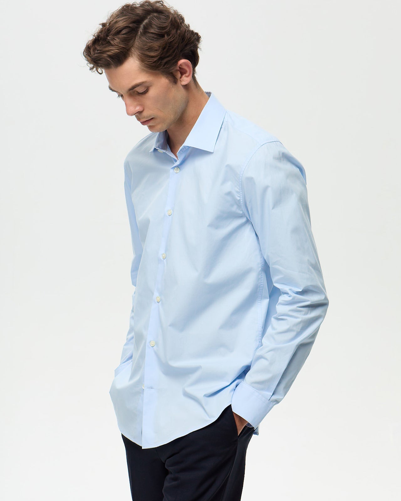 Chemise POPELINE - Bleu Aqua