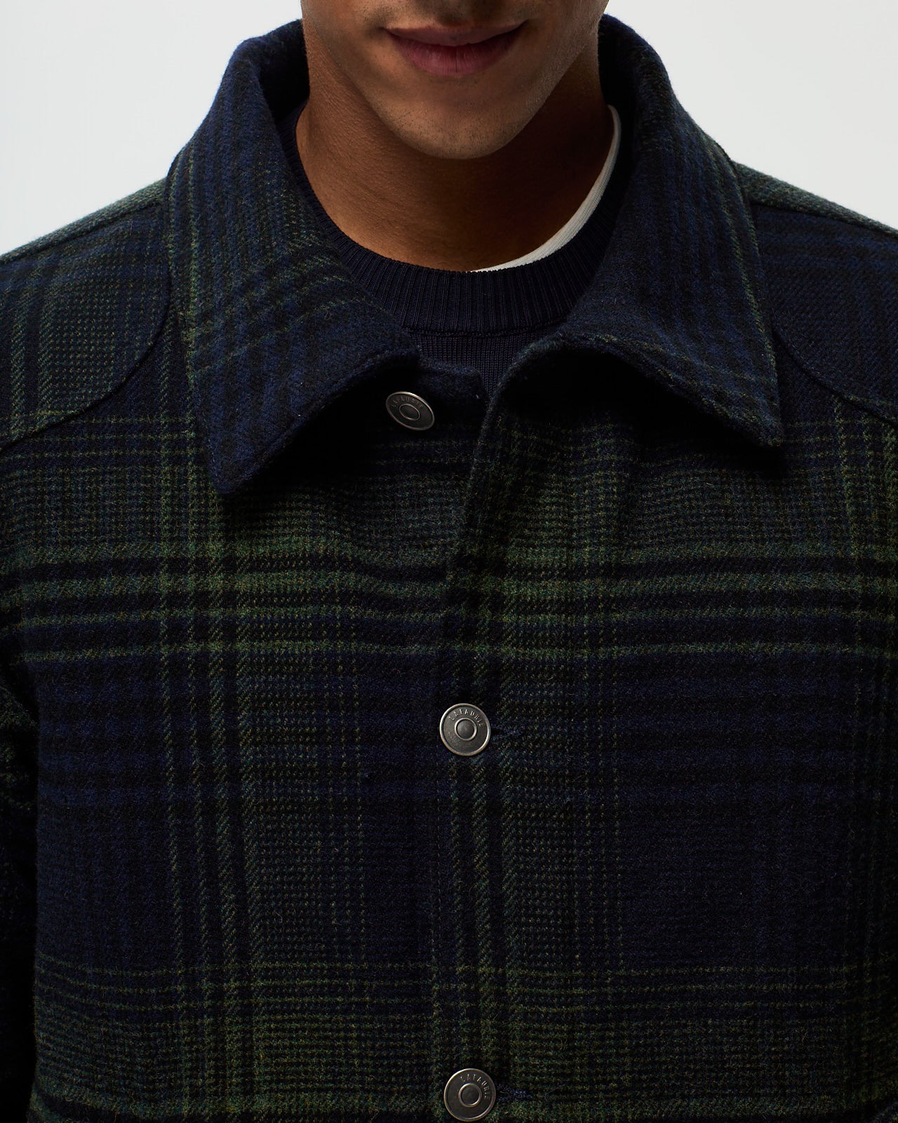 Veste NELSON Carreaux - Encre/Kaki
