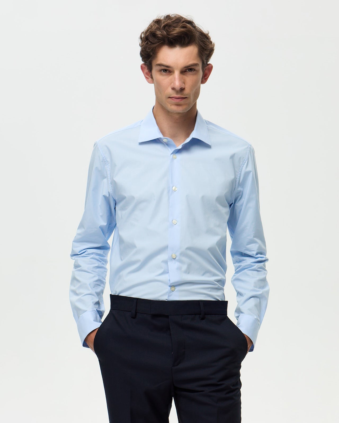 Chemise POPELINE - Bleu Aqua