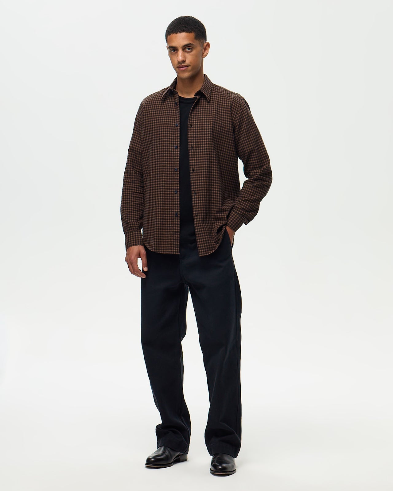 Chemise CHEYENNE - Noir/Chocolat