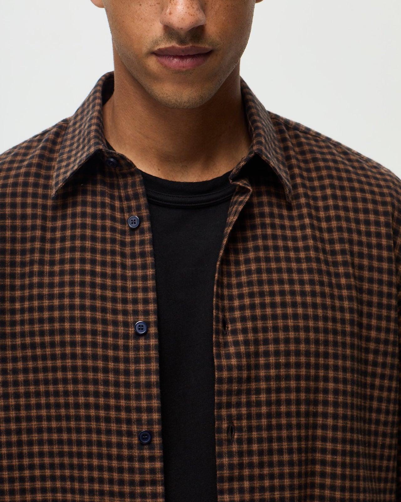 Chemise CHEYENNE - Noir/Chocolat
