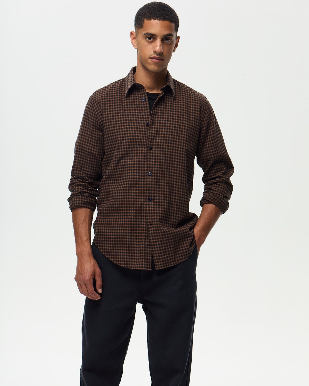 Chemise CHEYENNE - Noir/Chocolat