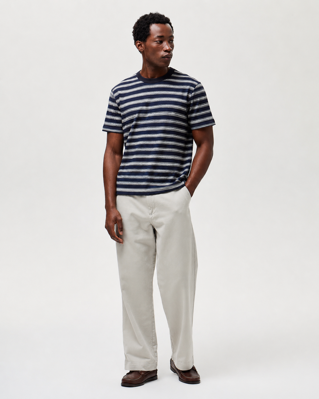 ENZO - Bleu Marine/Blanc