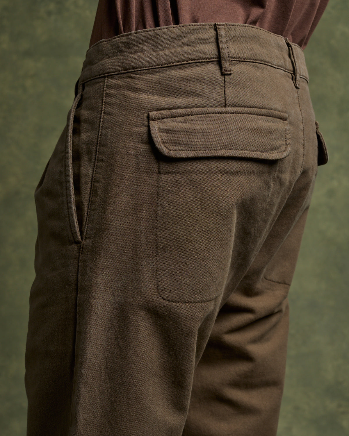 Chino DIEGO Twill - Vert Jeep