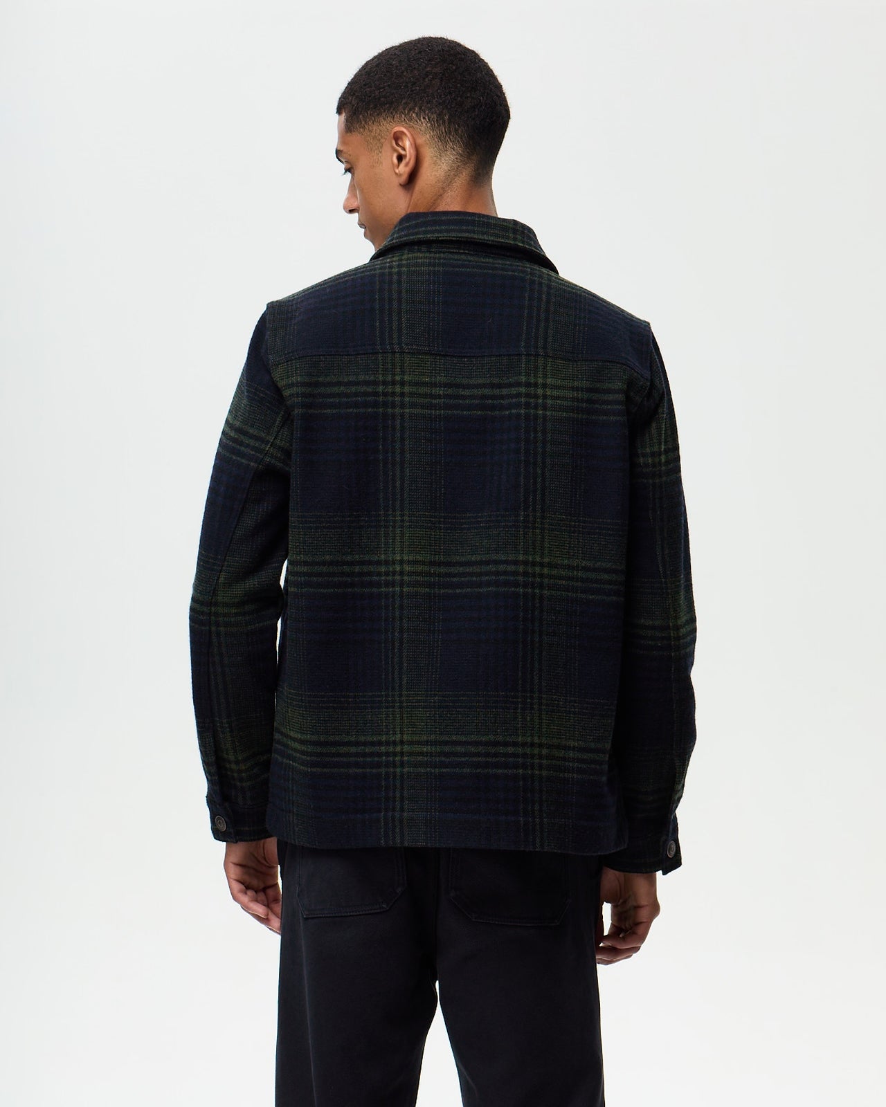 Veste NELSON Carreaux - Encre/Kaki