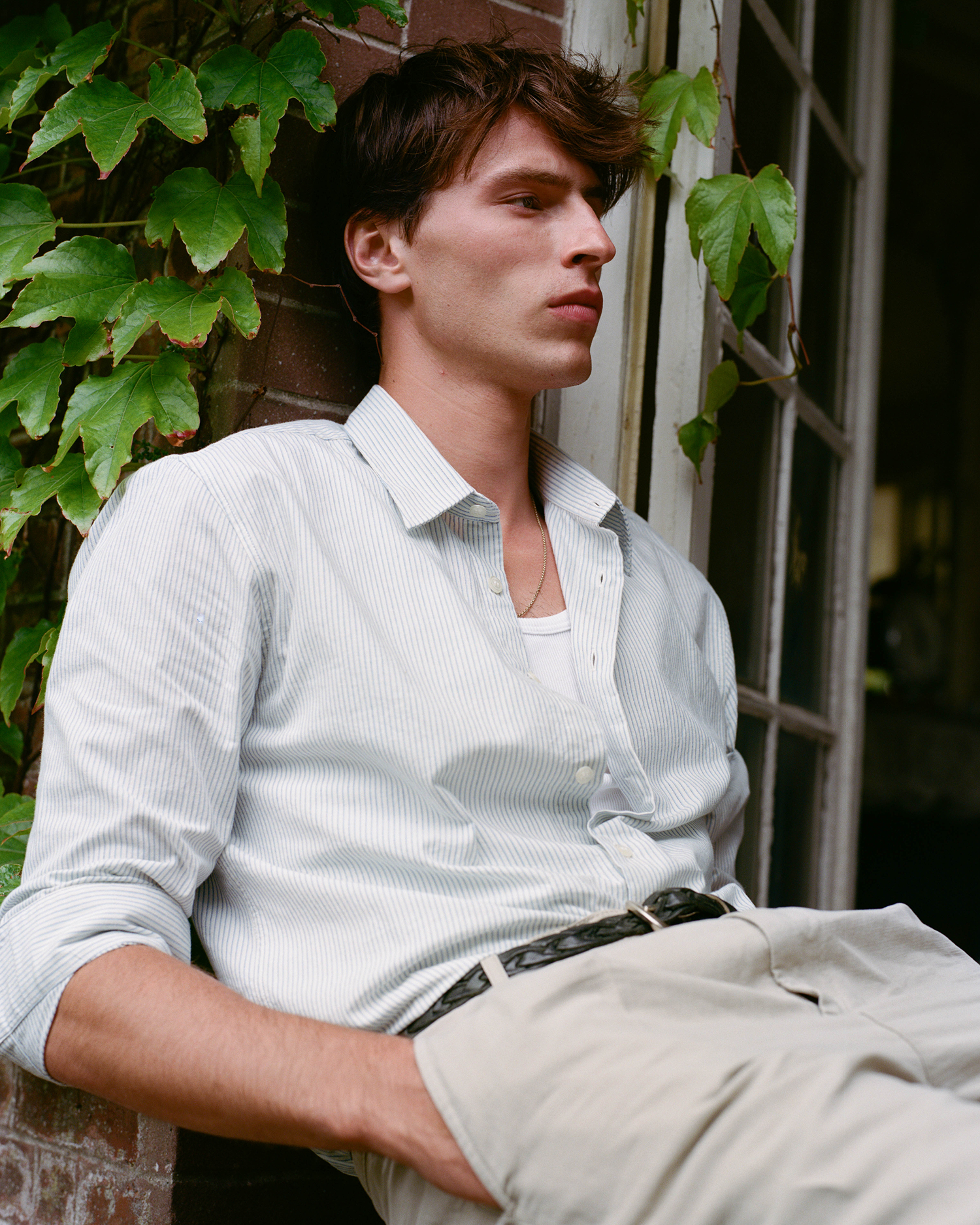 Chemise ROSIER - Ecru/Azur
