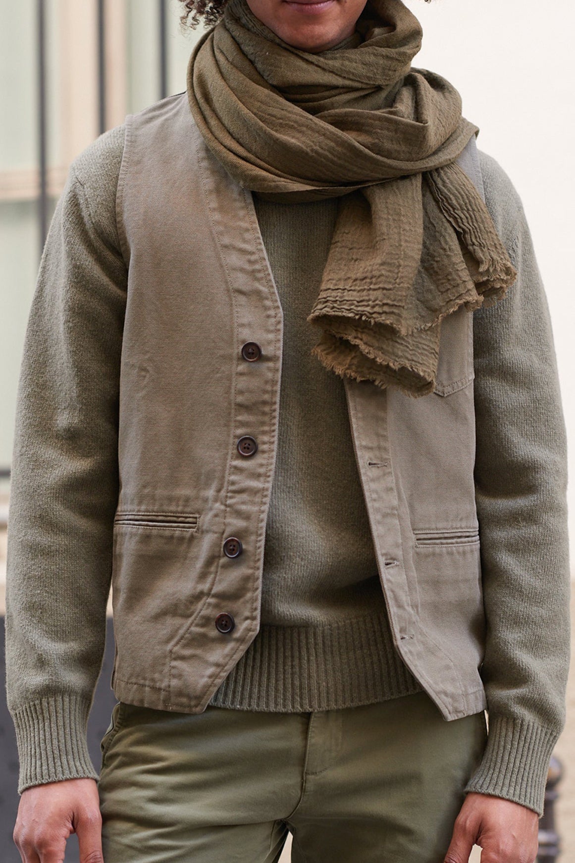 Gilet DANIEL Canvas - Kaki