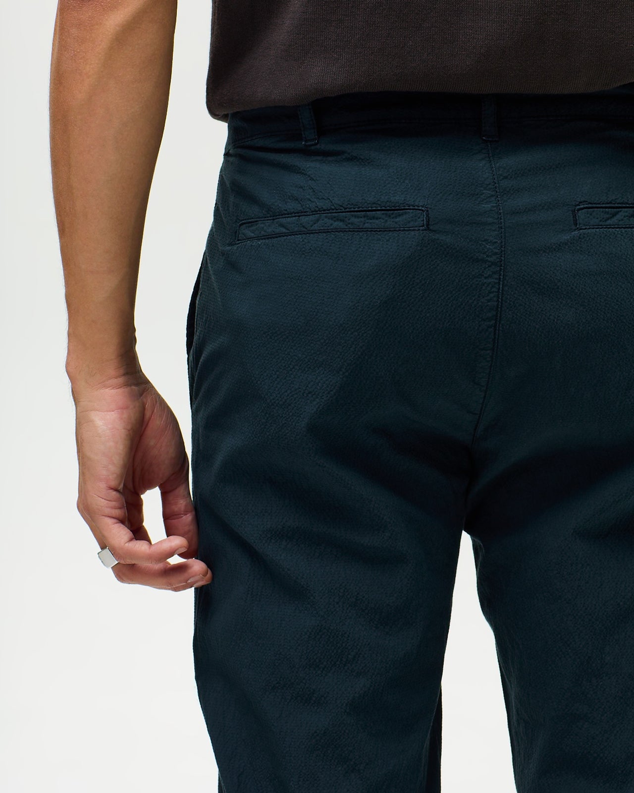 HAYDEN Seersucker - Bleu Canard