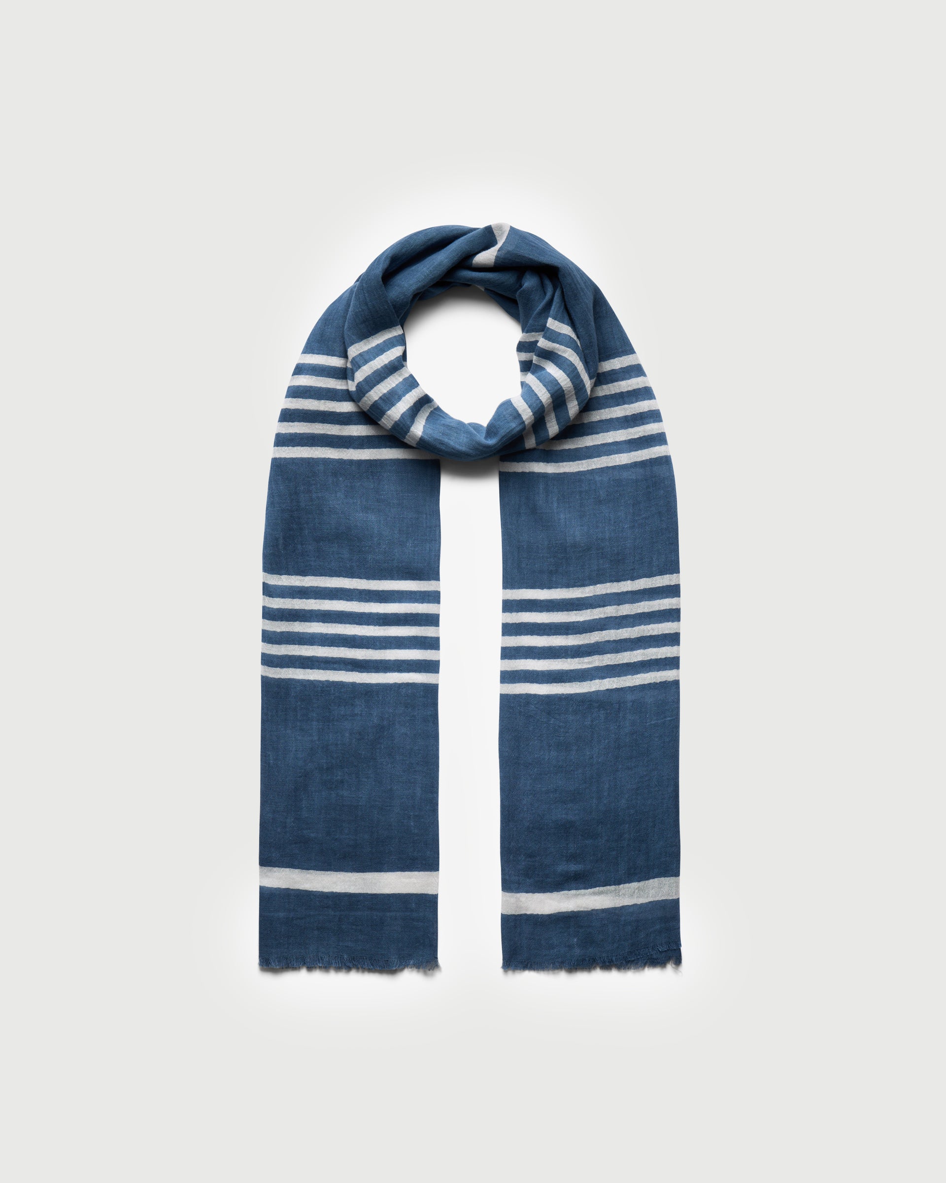 Foulard HICKS - Indigo/Blanc