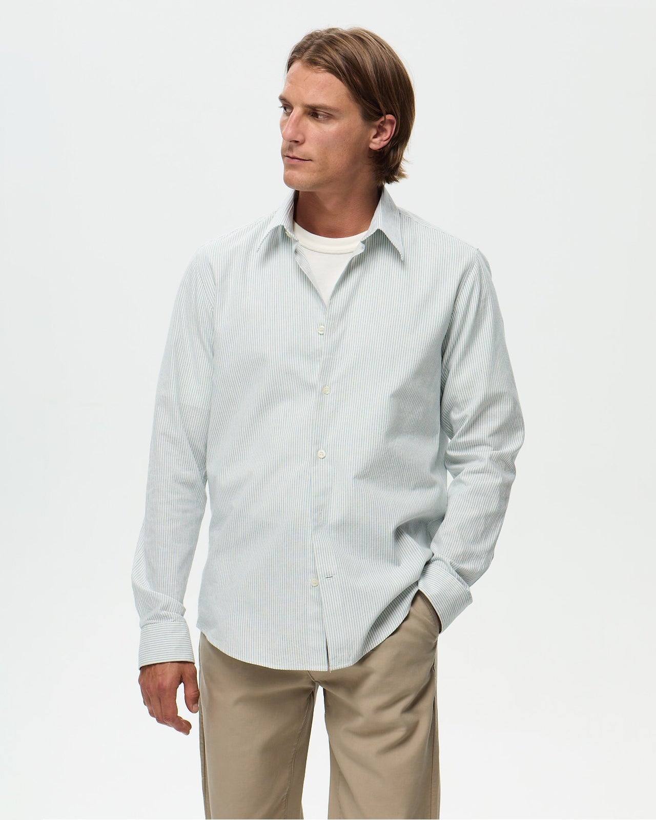 Chemise ROSIER - Ecru/Azur