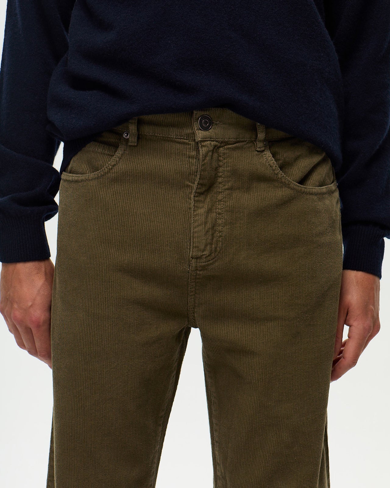 Pantalon DEAN Velours - Vert Mousse