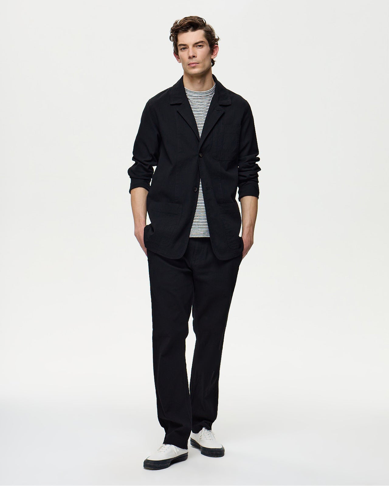 HAUSSMANN Seersucker - Black Onyx