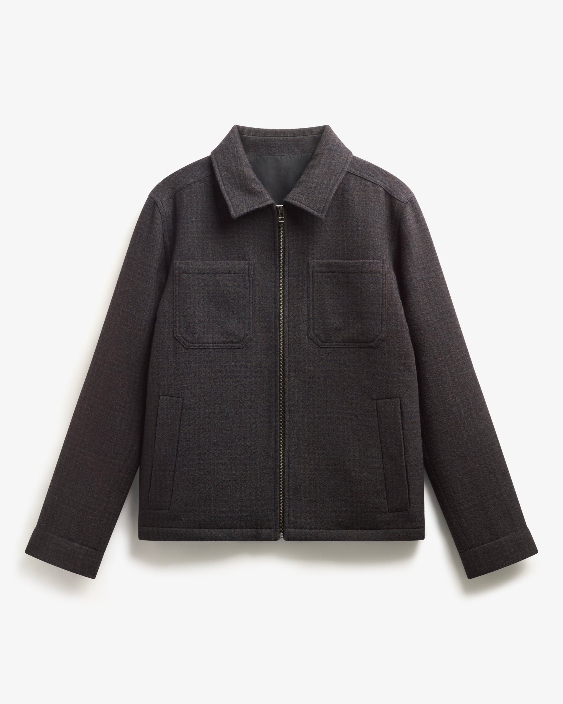Blouson RIVOLI CARREAUX - Kaki/Encre