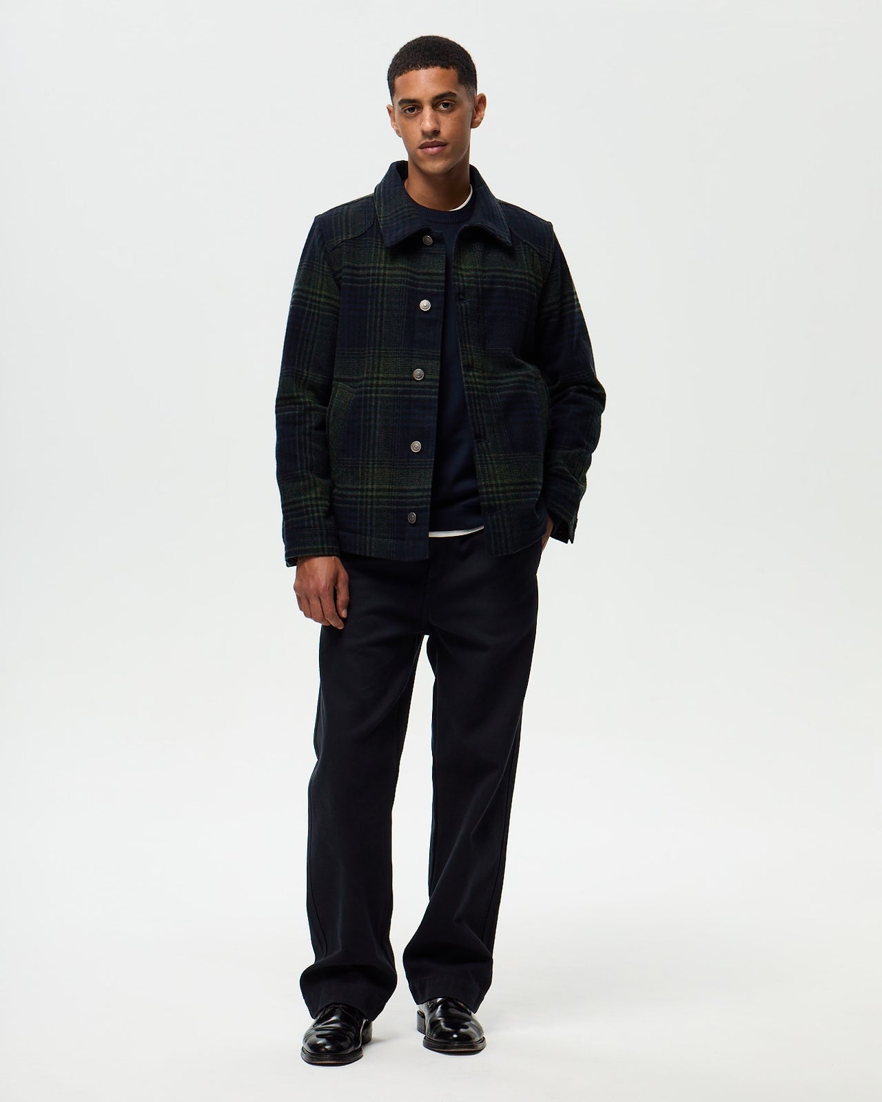 Veste NELSON Carreaux - Encre/Kaki