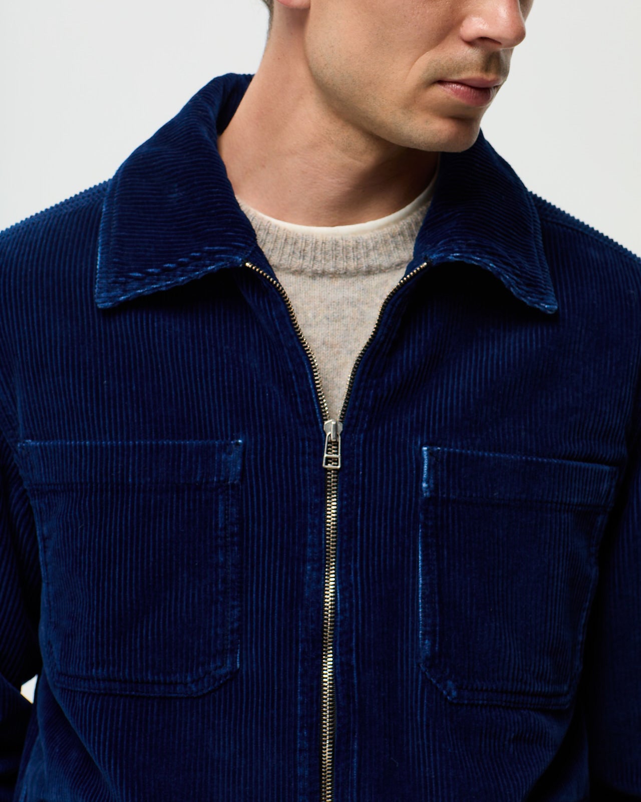 Blouson RIVOLI VELOURS- Indigo Moyen