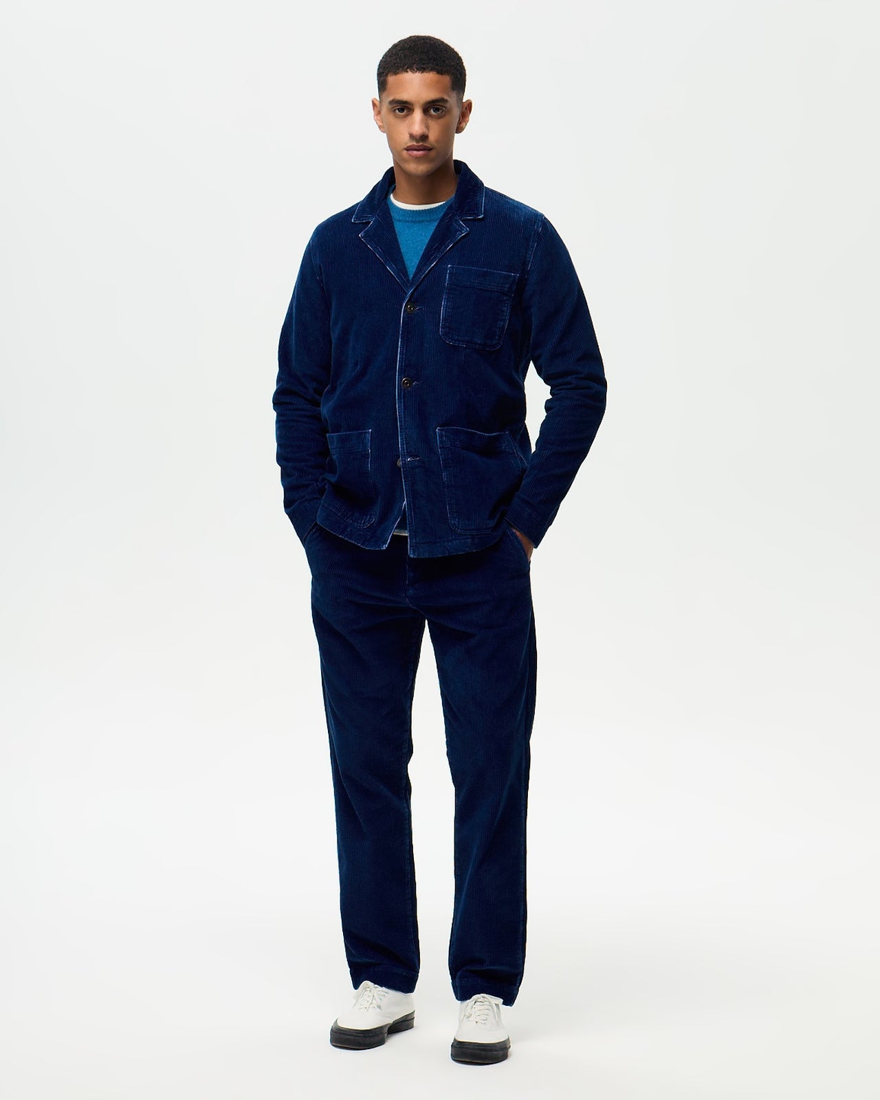 Veste Architecte GEHRY Velours Indigo - Indigo Moyen