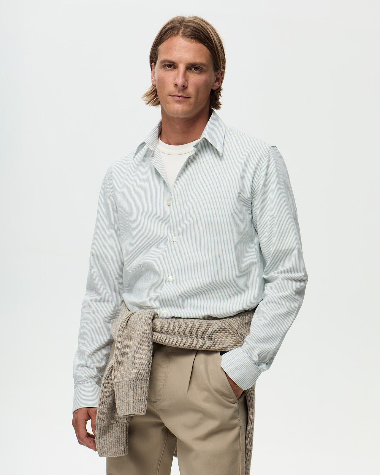 Chemise ROSIER - Ecru/Azur