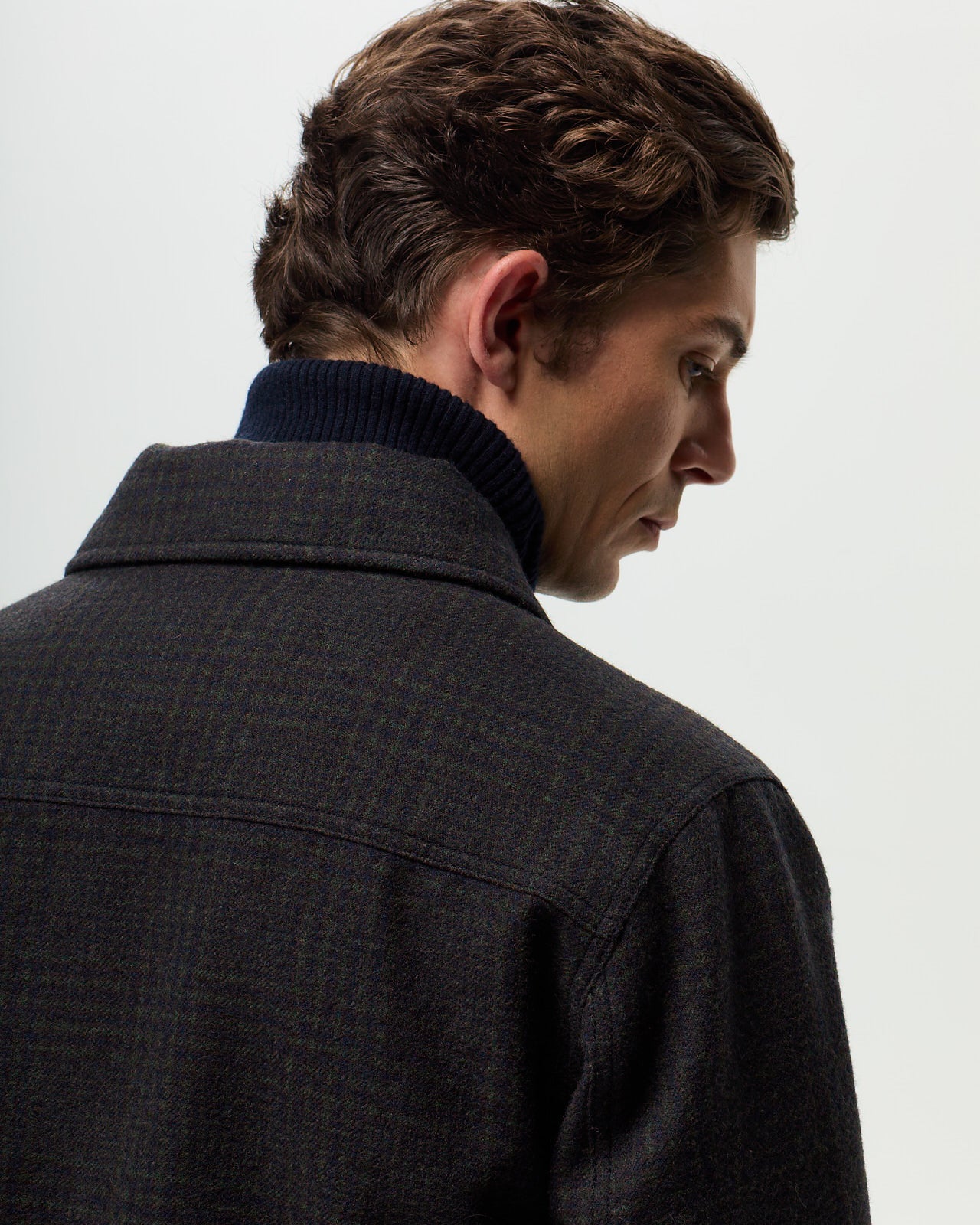 Blouson RIVOLI CARREAUX - Kaki/Encre