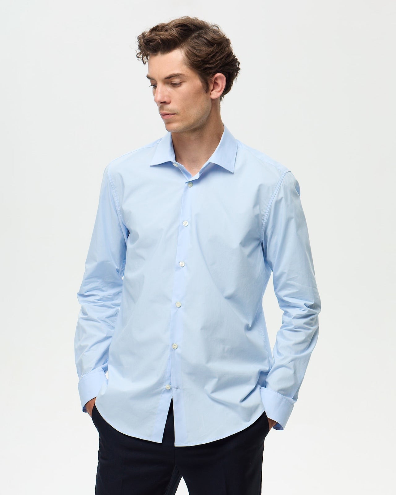 Chemise POPELINE - Bleu Aqua