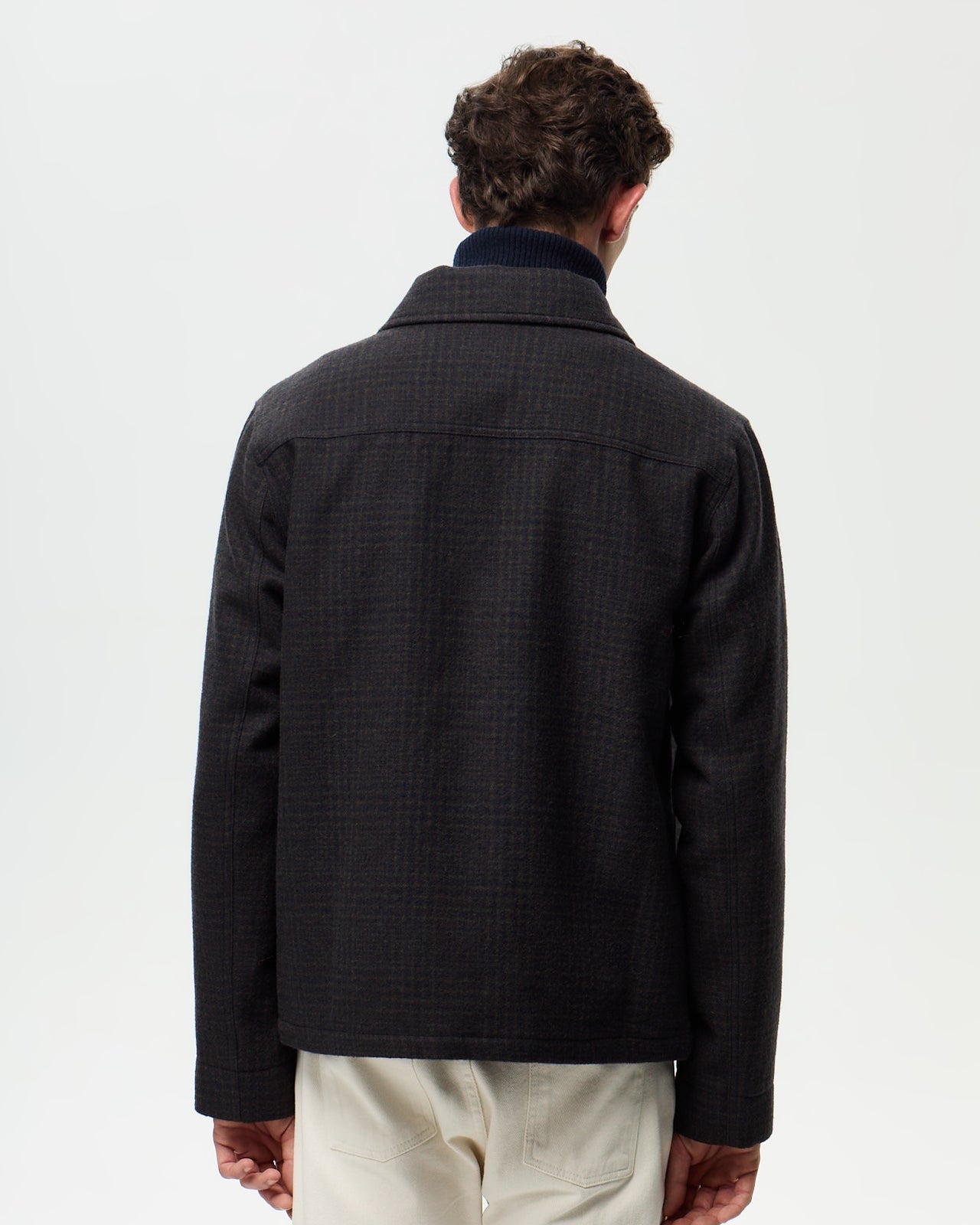 Blouson RIVOLI CARREAUX - Kaki/Encre