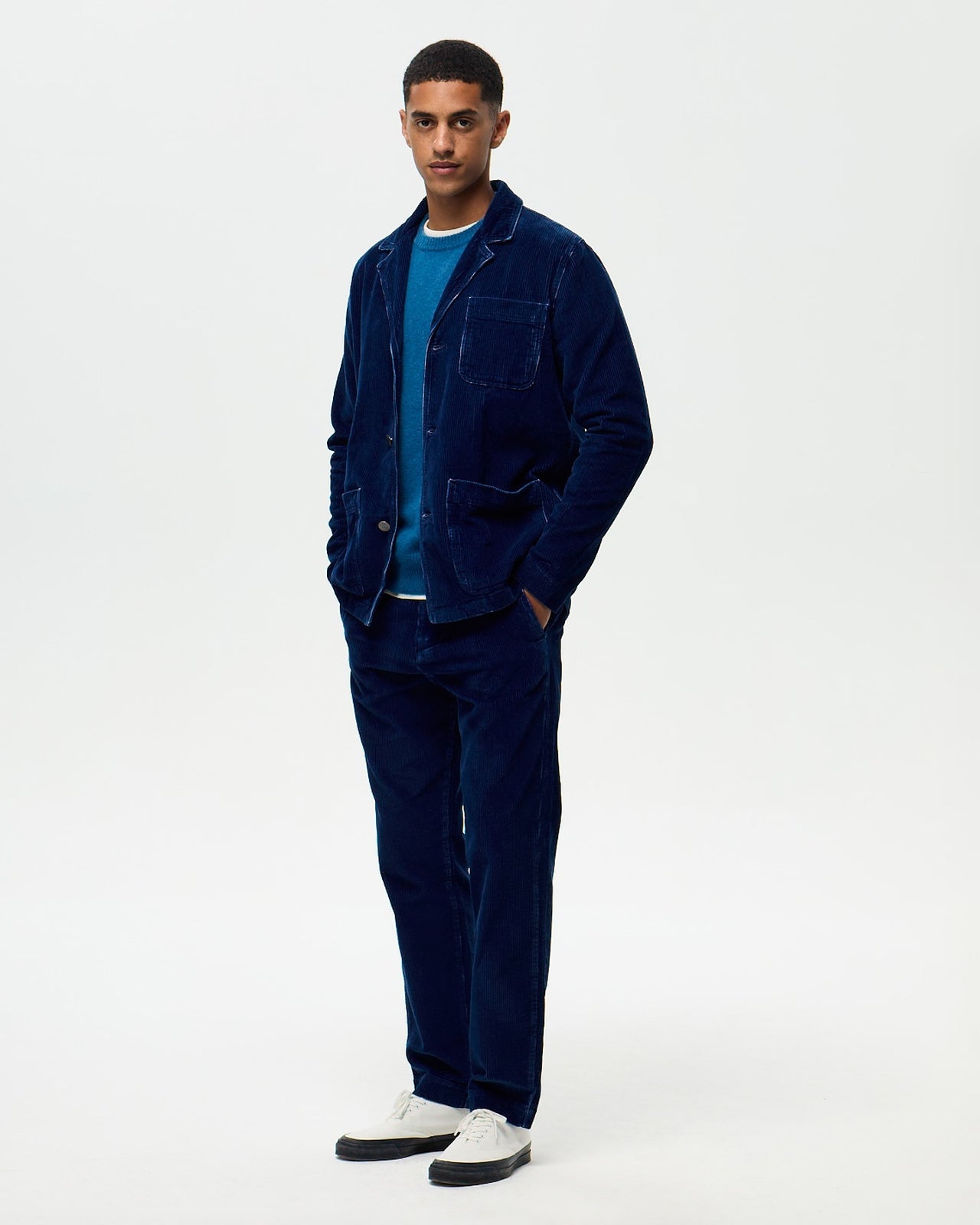 Veste Architecte GEHRY Velours Indigo - Indigo Moyen
