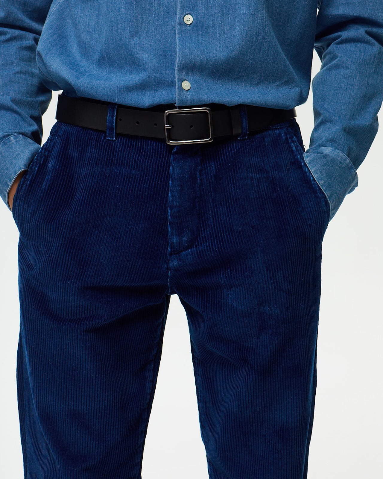 Chino EMERSON Velours - Indigo Moyen