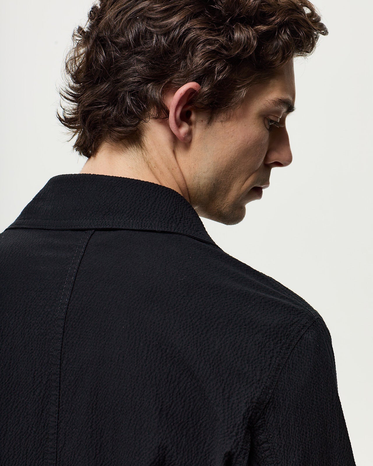 HAUSSMANN Seersucker - Black Onyx