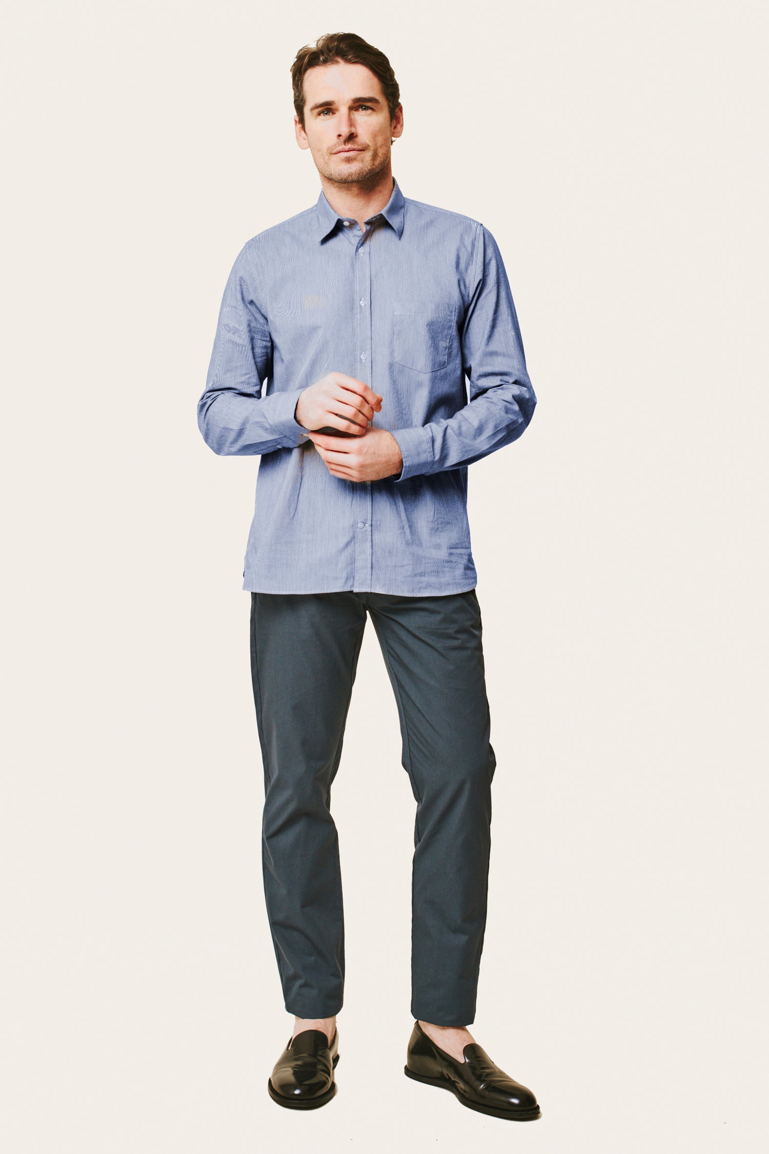 Chemise Ben - Blanc/Navy - Lafaurie