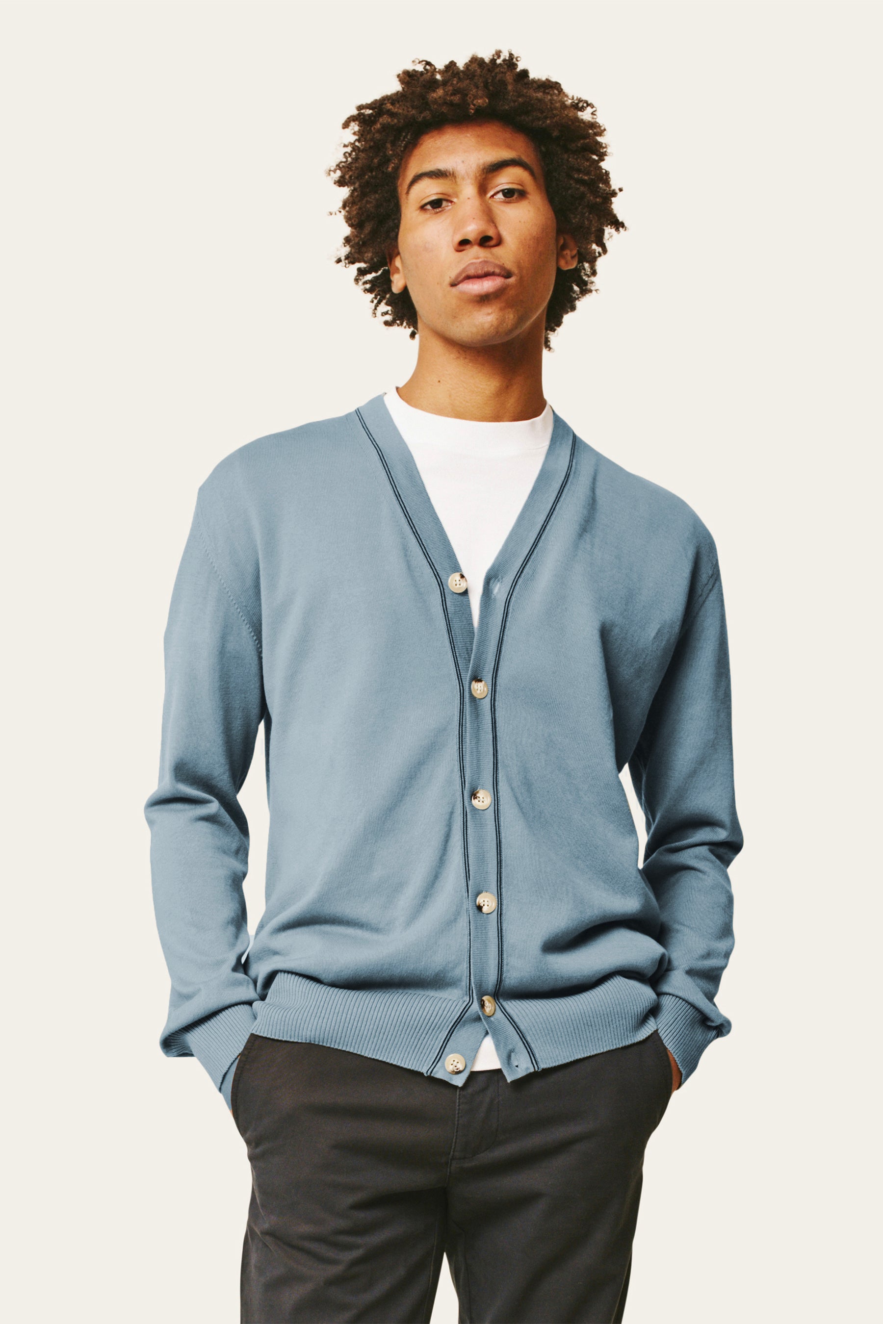 Cardigan Burton - Bleugris/Indigo - Lafaurie