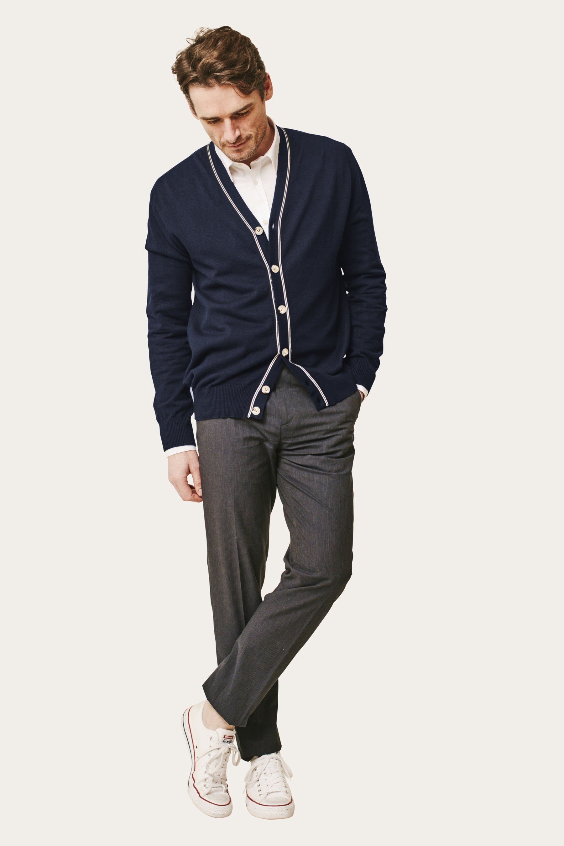 Cardigan Burton - Navy/Ecru - Lafaurie