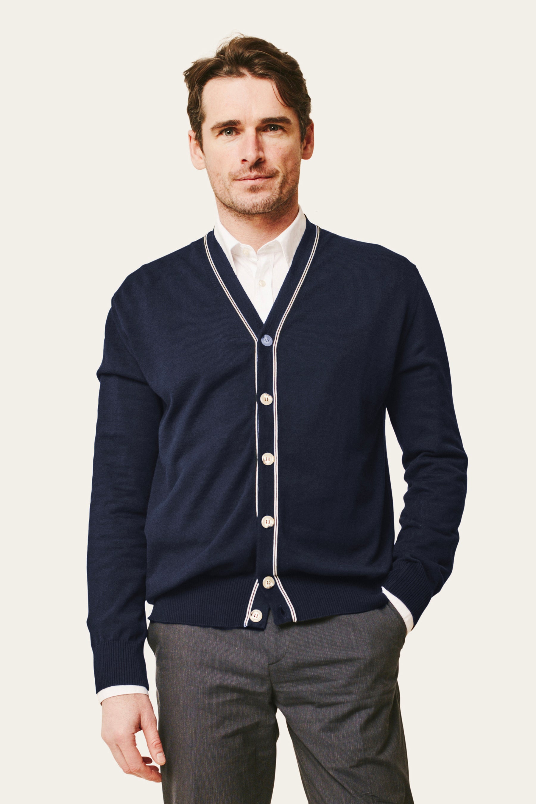 Cardigan Burton - Navy/Ecru - Lafaurie