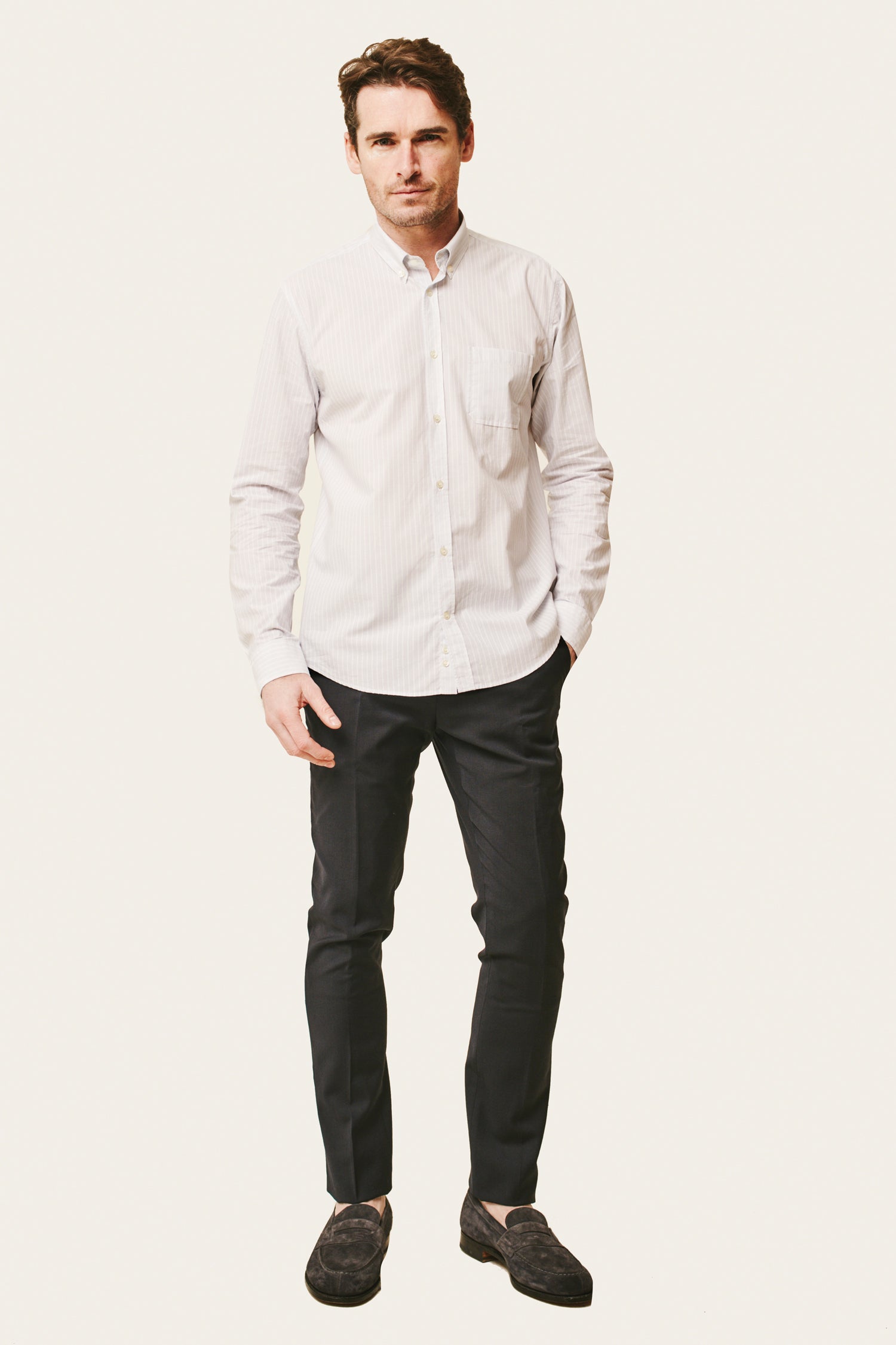 Chemise Berlioz - Blanc/Corail - Lafaurie